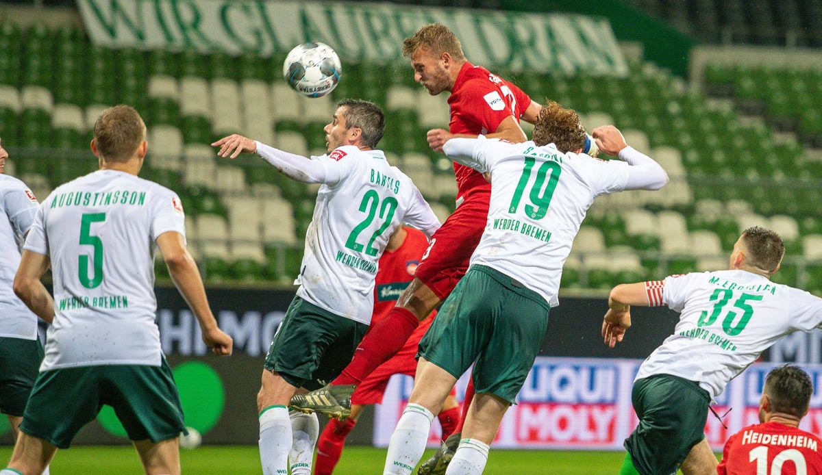 SV Werder Bremen 1 FC Heidenheim 0 0 SVW enttäuscht Dauerregen