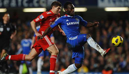 Ein Wiedersehen zwischen Essien ( r.) und Gerrard wird es nicht geben - Essien ist verletzt