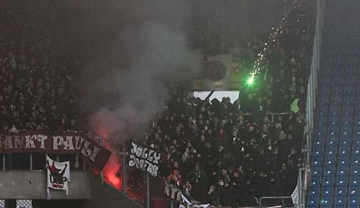 Das Spiel zwischen Rostock und St. Pauli wurde für zehn Minuten unterbrochen
