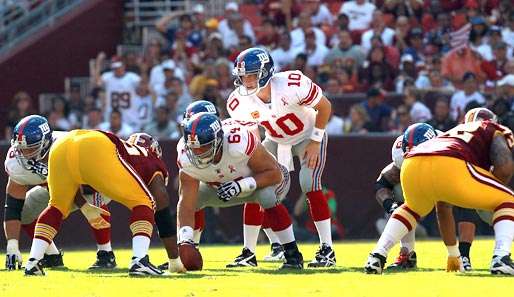 Eli Manning und die Giants treten am 15. Spieltag zum Division-Duell gegen die Redskins an