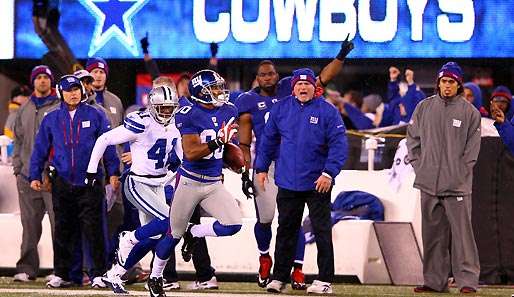 Giants-Receiver Victor Cruz brachte sein Team mit einem 74-YD-TD-Catch in Führung 