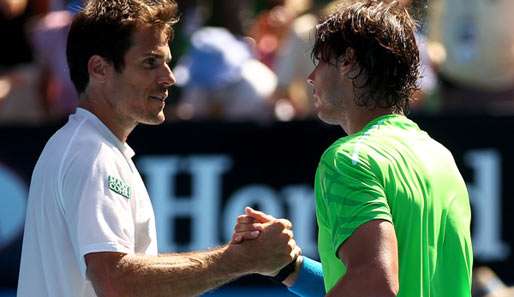 Tommy Haas (l.) verlor glatt in drei Sätzen gegen Rafael Nadal