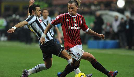Milan muss in nächster Zeit erst mal ohne Philippe Mexes (r.) auskommen