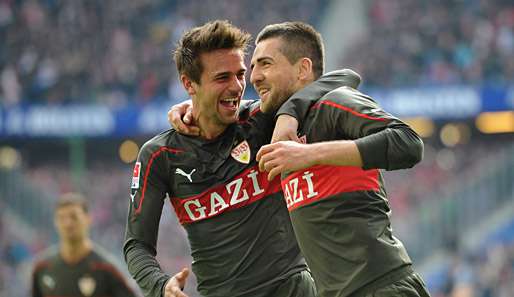 Verstehen sich gut und profitieren voneinander: Martin Harnik (l.) und Vedad Ibisevic (r.)