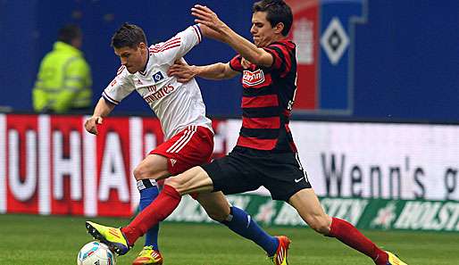 Johannes Flum (r.) erzielte das 1:0 für Freiburg. Ivo Ilicevic war noch einer der besten beim HSV