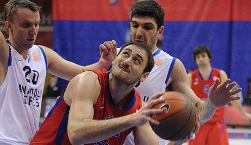 Nenad Kristic (M.) gehört mit ZSKA Moskau zu den Favoriten auf den Euroleague-Titel