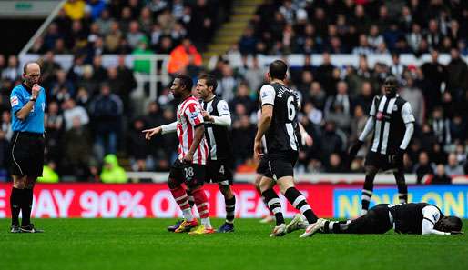 Beim Duell zwischen Newcastle United und dem FC Sunderland (1:1) ging es heiß her