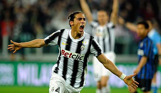 Jose Martin Caceres brachte die Alte Dame mit seinem Kopfballtor auf Kurs gegen Inter 