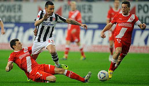 Fortuna Düsseldorf und der FC St. Pauli lieferten sich einen harten Kampf im Aufstiegsrennen