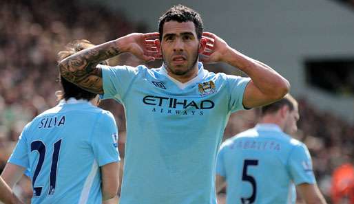 Carlos Tevez und Manchester City sind diesmal beim Tabellenletzten gefordert