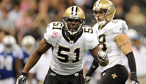Linebacker Jonathan Vilma (l.) wird für die gesamte NFL-Saison 2012/2013 gesperrt