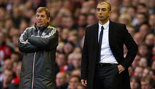 Chelsea-Trainer Roberto Di Matteo (r.) während 1:4-Niederlage gegen den FC Liverpool