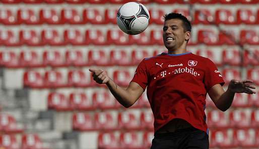 Milan Baros während einer Trainingseinheit mit dem tschechischen Nationalteam