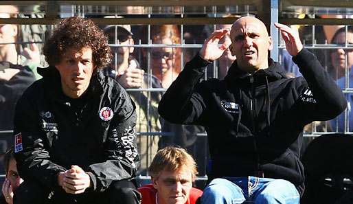 Jan-Moritz Lichte (l.) spielte mit seinem späteren Chef Andre Schubert beim KSV Baunatal zusammen