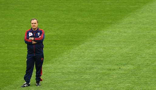 Dick Advocaat fand nach dem 4:1 seiner Russen gegen Tschechien immer noch Makel