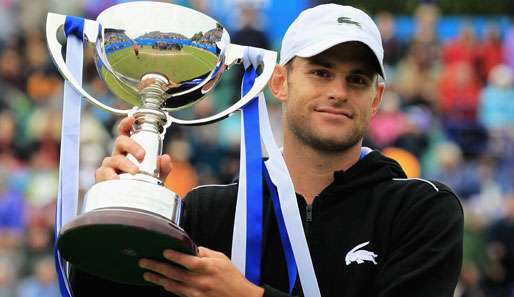 Siegerlächeln. Andy Roddick holte in Eastbourne den 31. Titel seiner Karriere