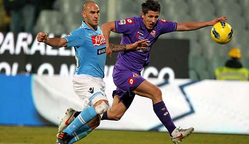 Stevan Jovetic (r.) steht seit 2008 beim AC Florenz in der Serie A unter Vertrag