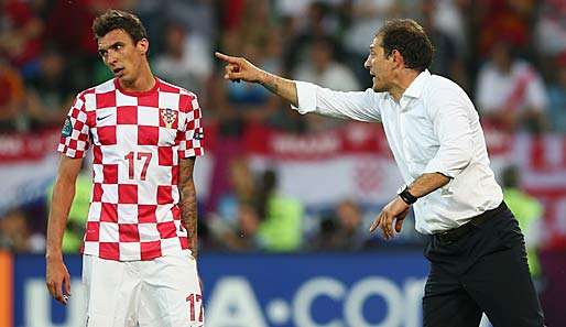 Slaven Bilic (r.) während der EM im Gespräch mit Mario Mandzukic