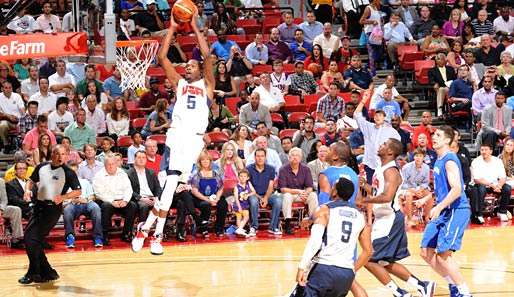 Kevin Durant war mit 24 Punkten Topscorer beim Kantersieg des US-Teams 