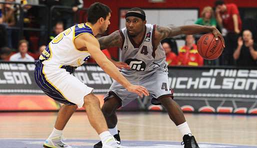 Bayerns Neuzugang Tyrese Rice (r.) spielte schon 2010/11 in der BBL bei den Artland Dragons