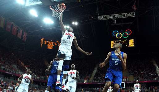 Kevin Durant war mit 22 Punkten Top-Scorer beim Duell Dream Team vs. Frankreich