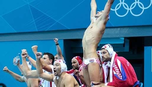 Die kroatischen Wasserballer stehen am Sonntag im Finale gegen Italien oder Serbien