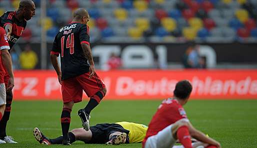 Luisao hatte Referee Fischer über den Haufen gerannt