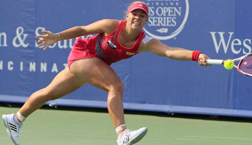 Angelique Kerber lag im zweiten Satz bereits mit einem Break in Führung