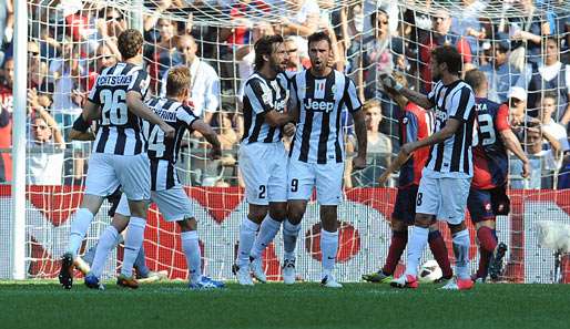 Eine Stunde lang taten sich Matri (r.) und Juve in Genua sehr schwer