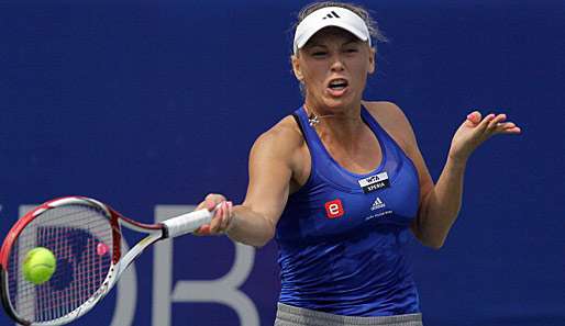 Die an Nummer eins gesetzte Caroline Wozniacki aus Dänemark