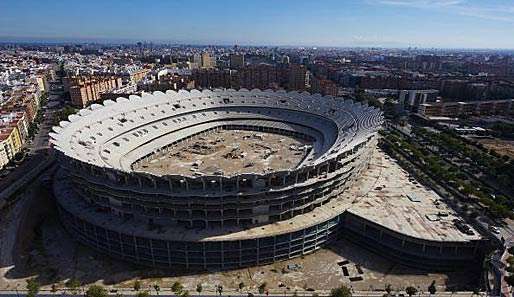 Das Nou Mestalla-Stadion in Valenca im September 2010