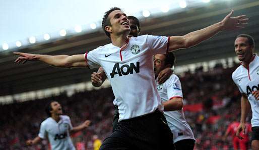 Robin van Persie markierte im fünften PL-Spiel für United sein fünftes Tor