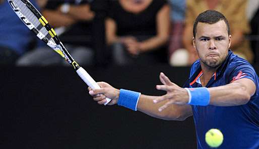 Jo-Wilfried Tsonga gewann gegen Andreas Seppi mit 6:1 und 6:2