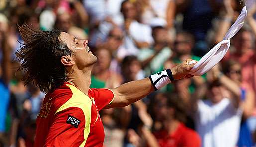 David Ferrer setzte sich mit dem Team Spanien im Halbfinale gegen die USA durch