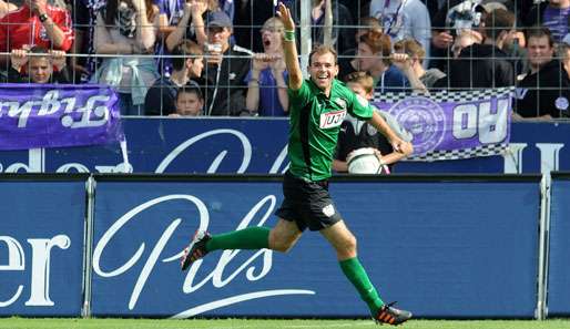 Amaury Bischoff erzielte in dieser Saison bereits fünf Tore für Preußen Münster