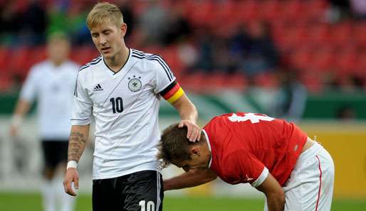 Lewis Holtby (l.) und die deutsche U-21-Nationalelf wollen die Schweiz in Luzern niederringen