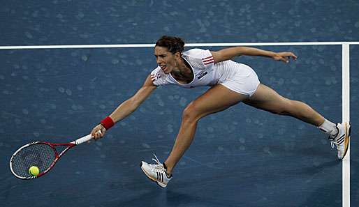 Andrea Petkovic setzte sich in drei Sätzen gegen die Spanierin Muguruza durch