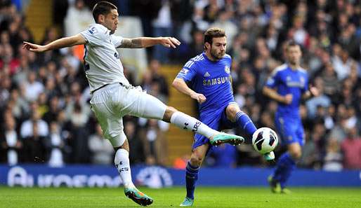 Zwei Tore, ein Assist: Juan Mata (r.) war der Mann des Tages im London-Derby