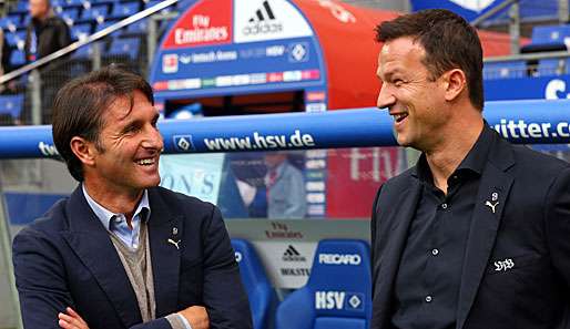 Ein Herz und eine Seele: Trainer Bruno Labbadia (l.) und Manager Fredi Bobic