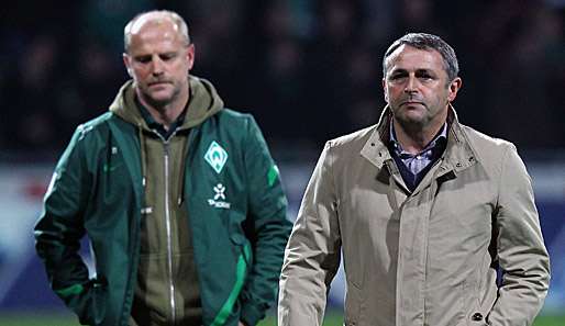 Ende der Zusammenarbeit? Klaus Allofs (r.) dementiert einen Wechsel zum VfL Wolfsburg