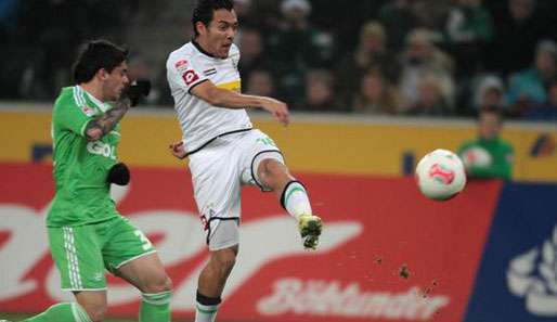 Die Szene des Abends: Juan Arango drischt die Kugel mit seinem linken Fuß volley in die Maschen