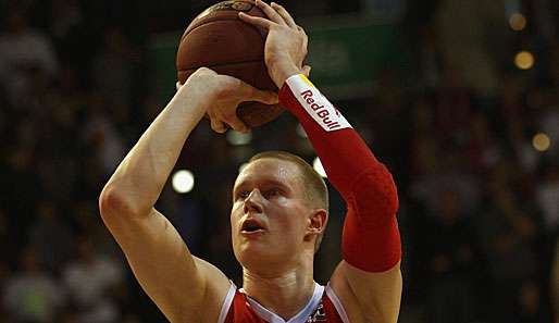 Bayern Münchens Robin Benzing war gegen die Skyliners Frankfurt mit 21 Punkten Topscorer 