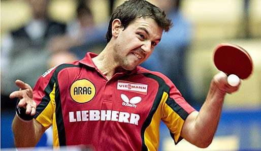 Timo Boll feiert mit seinem Team Borussia Düsseldorf den 60. Titel der Vereinsgeschichte