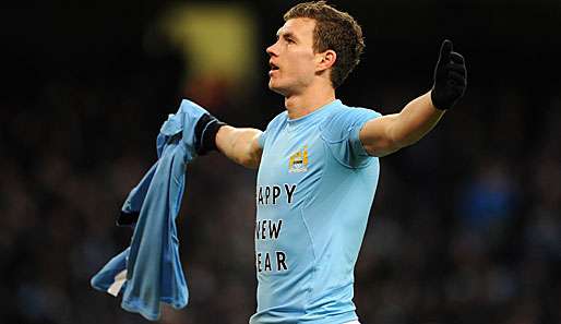 Edin Dzeko wird auch in der Rückrunde für Manchester City auf Torejagd gehen