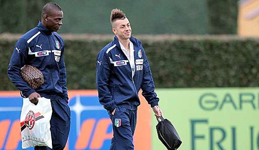 Gemeinsam gegen die Niederlande: Balotelli (l.) und Shaarawy (r.)