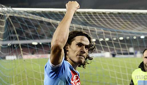 Jubelt wahrscheinlich nicht mehr lange für Neapel: Edinson Cavani