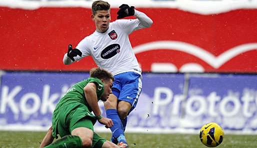 Florian Niederlechner erzielte hier den Führungstreffer für den 1. FC Heidenheim