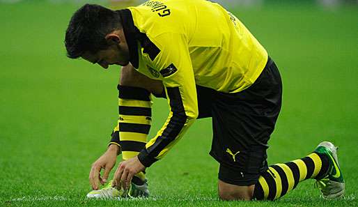 Dortmunds Ilkay Gündogan hatte zuletzt große Probleme mit dem rechten Fuß