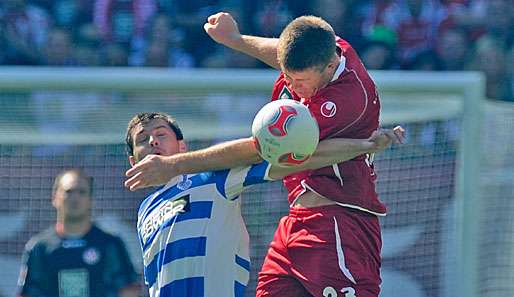 Das Hinspiel gegen Duisburg gewann Kaiserslautern mit 2:1