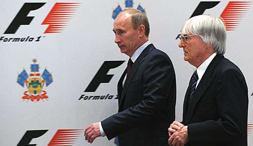 Haben eigentlich Grund zum Feiern: Wladimir Putin und Bernie Ecclestone